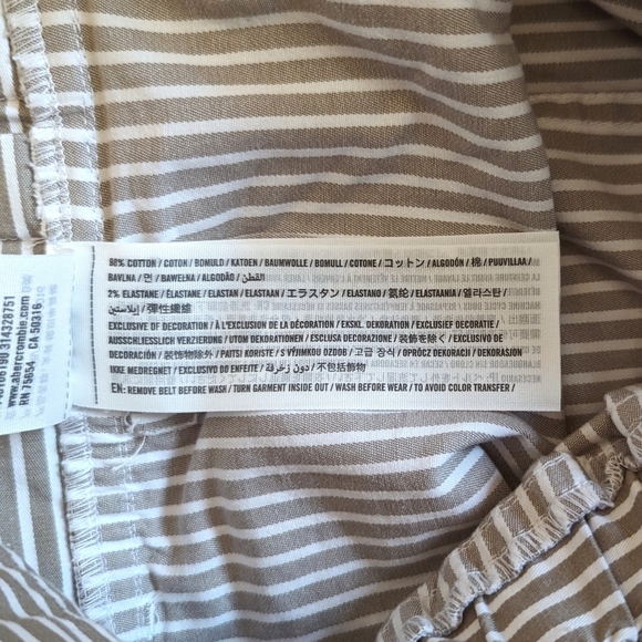 Abercrombie & Fitch Striped Button Up Skirt - Picture 5 of 6